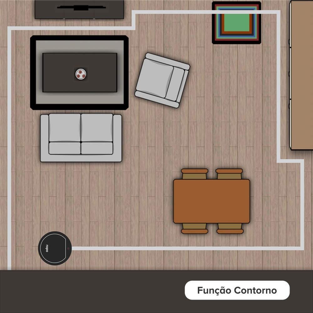 função contorno robo aspirador ropo